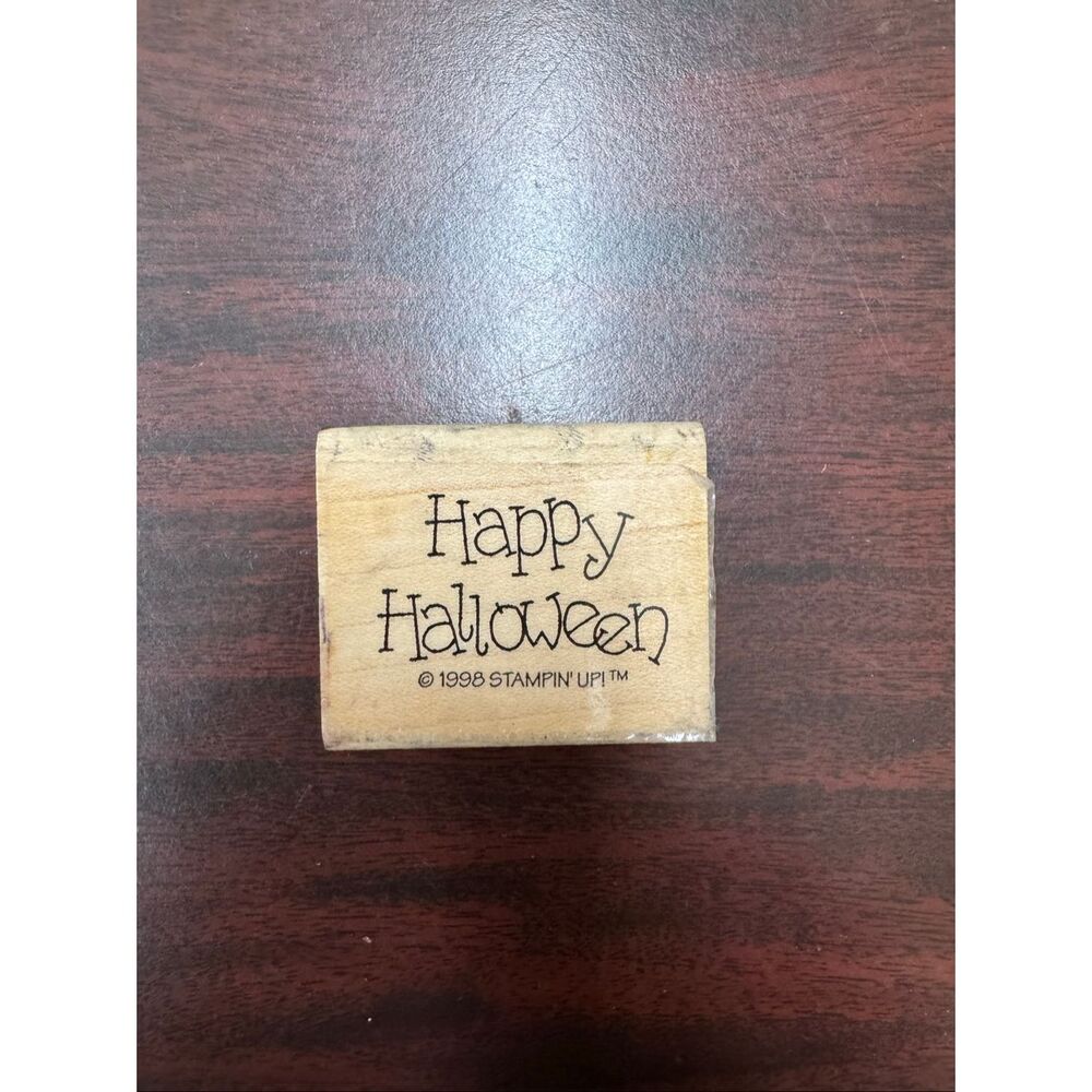 Happy Halloween Rubber Stamp- 1998